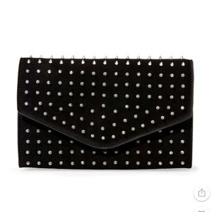 Steve Madden NWT black suede studded bag